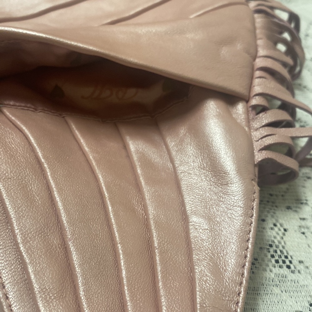 Cute little Vintage Y2K Paris Hilton pink fringe shoulder bag. - Picture 8 of 12